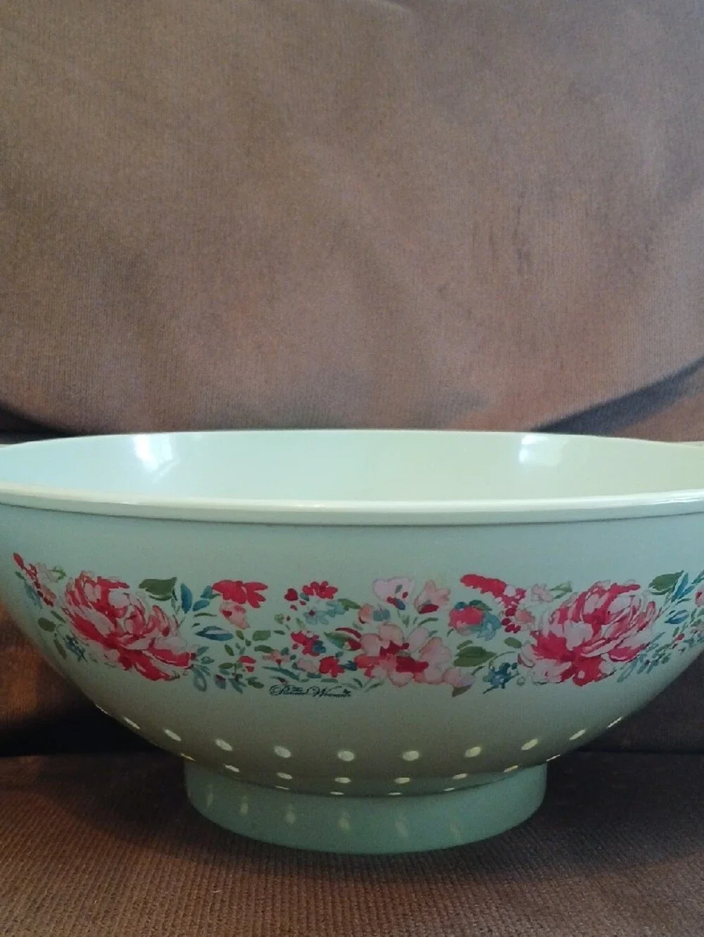 The Pioneer Woman Mint Green Floral Colander